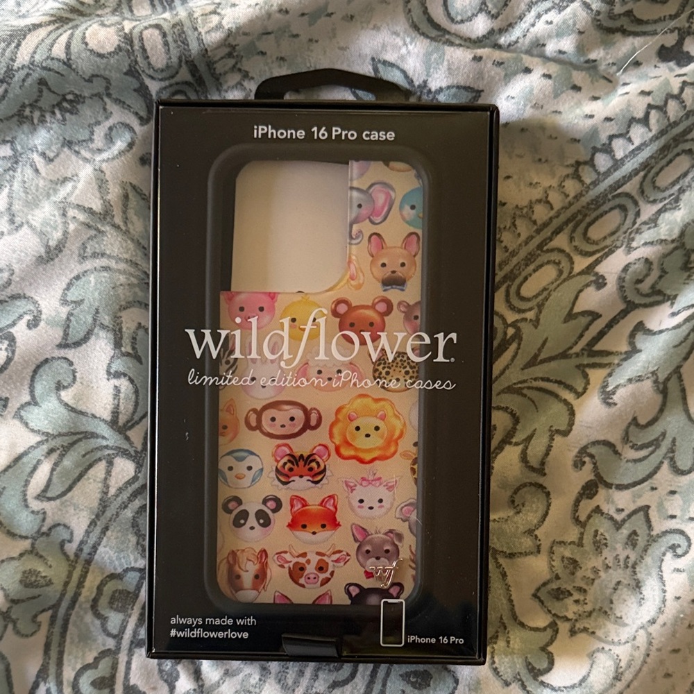 Wildflowers iPhone 16 Pro Case - Colorful Animal Faces